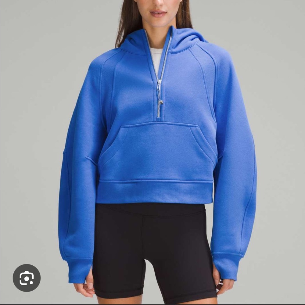 NWT Lululemon Pipe Dream Blue half zip scuba hoodie XS/S